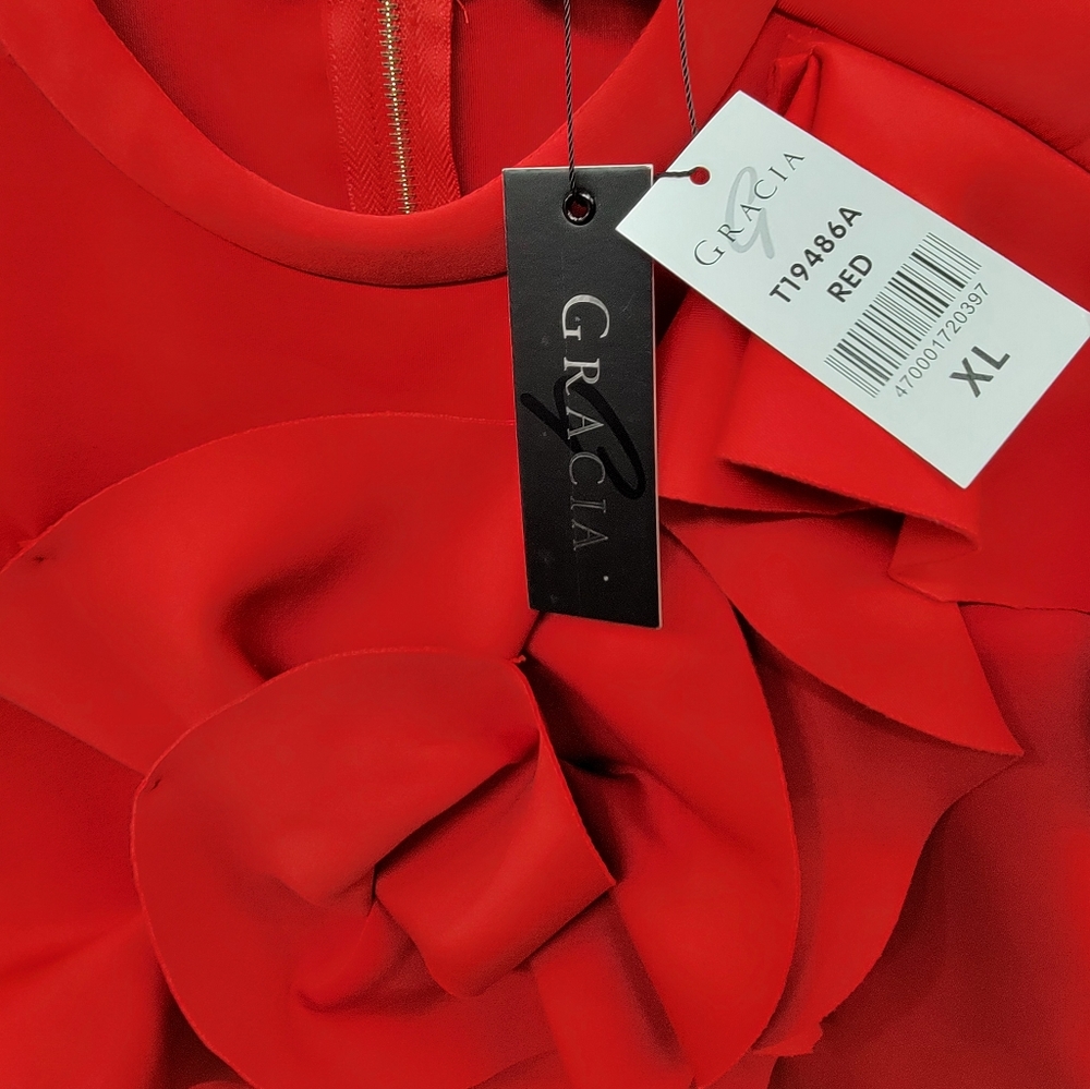 GRACIA TOP COLOR RED